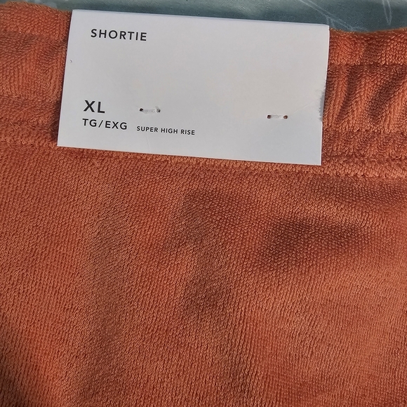 American Eagle Outfitters Orange Athletic Shorts Terry Cloth Elastic Waist Xl - Picture 5 of 9